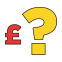 Pound sign and question mark icon